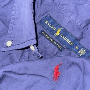 Polo Ralph Lauren Featherweight Twill Long Sleeve Button Down Men's M Navy Blue